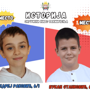 Блиставо знање за максималне поене: Вукан Станковић и Андреј Раковић прваци округа из историје