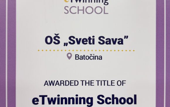 IMG_0124_edited ОШ ,,Свети Сава” добитник ознаке eTwinning школе за 2026. и 2027. годину